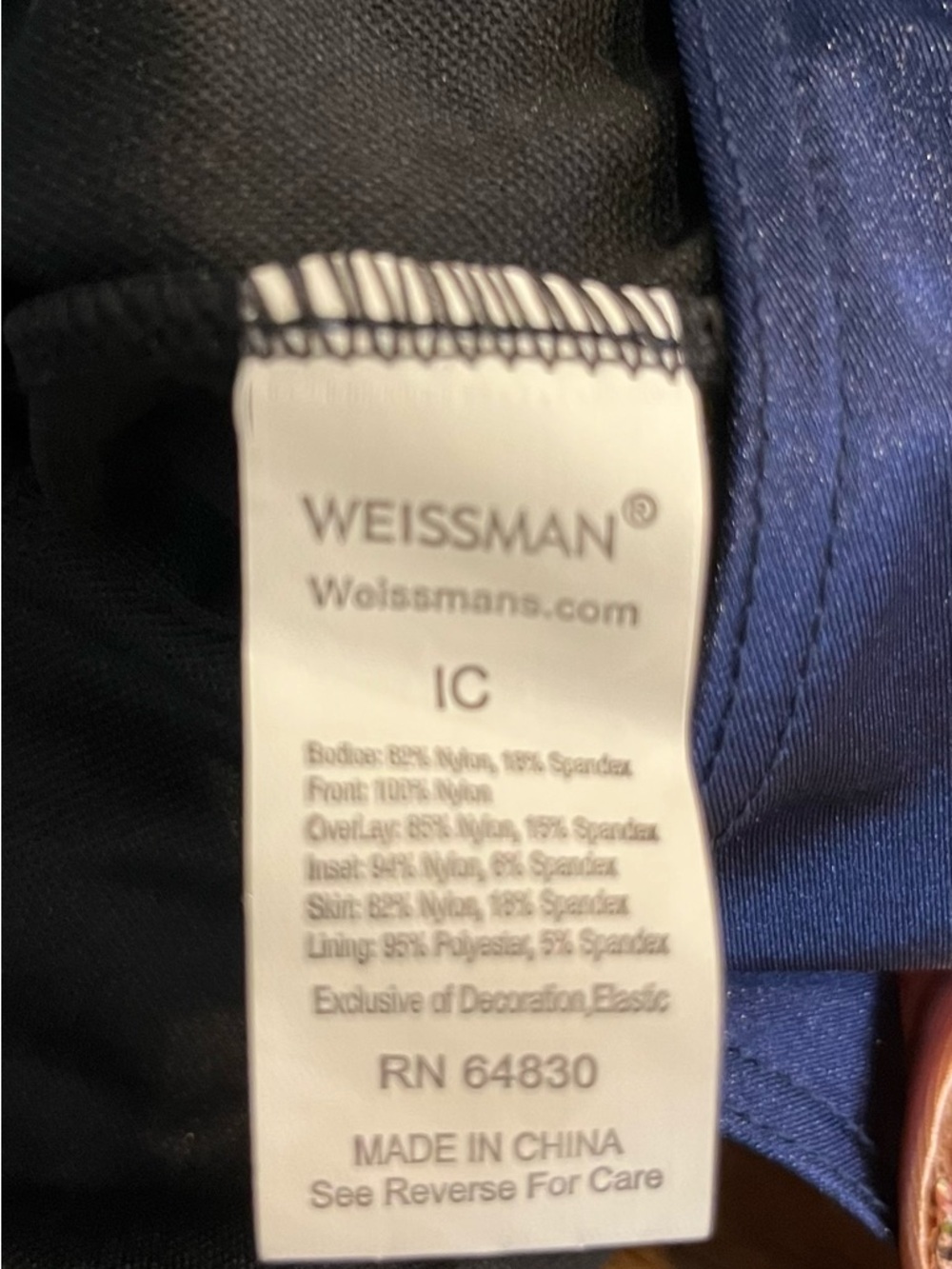 Weissman Navy and Gold Sequin Dance Costume size 7/8 - Picture 3 of 4